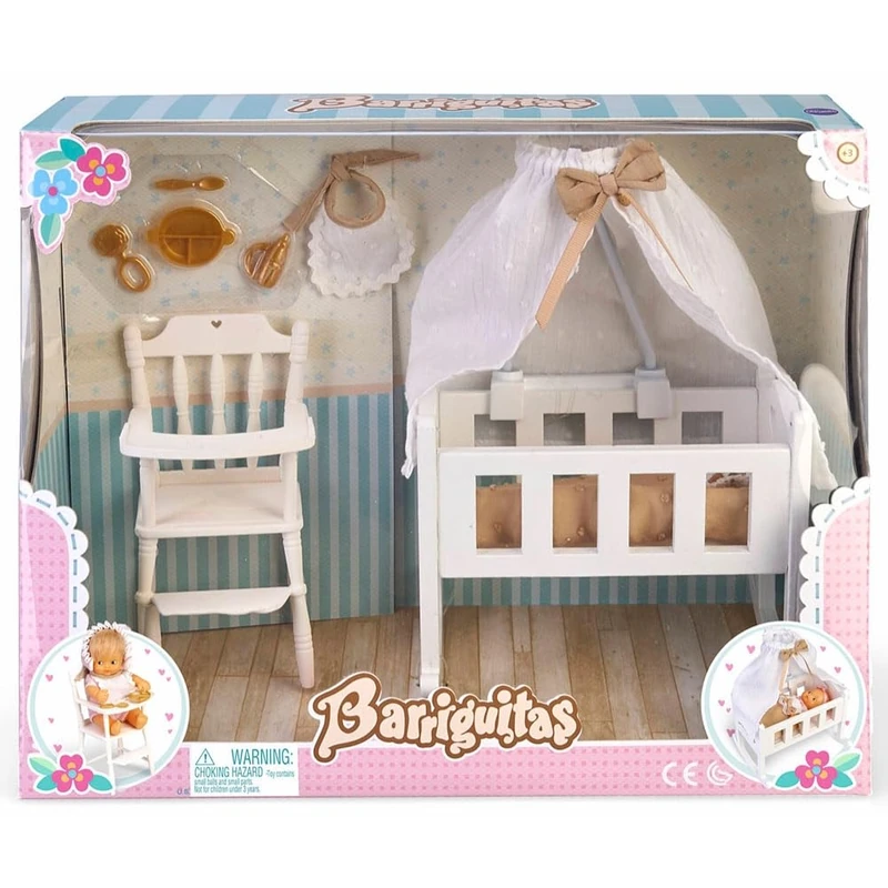 Barriguitas 700015557 Cot, High Chair and Accessories Set