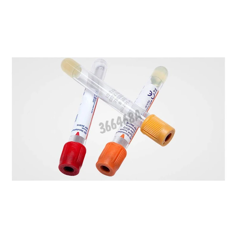 BD Medical 366468 SST II Vacutainer PET Tube with Coagulation Activator and Plasma Separator, Red Cap, Paper Label, 16 mm Diameter, 100 mm Length, 8.5 ml, Pack of 100