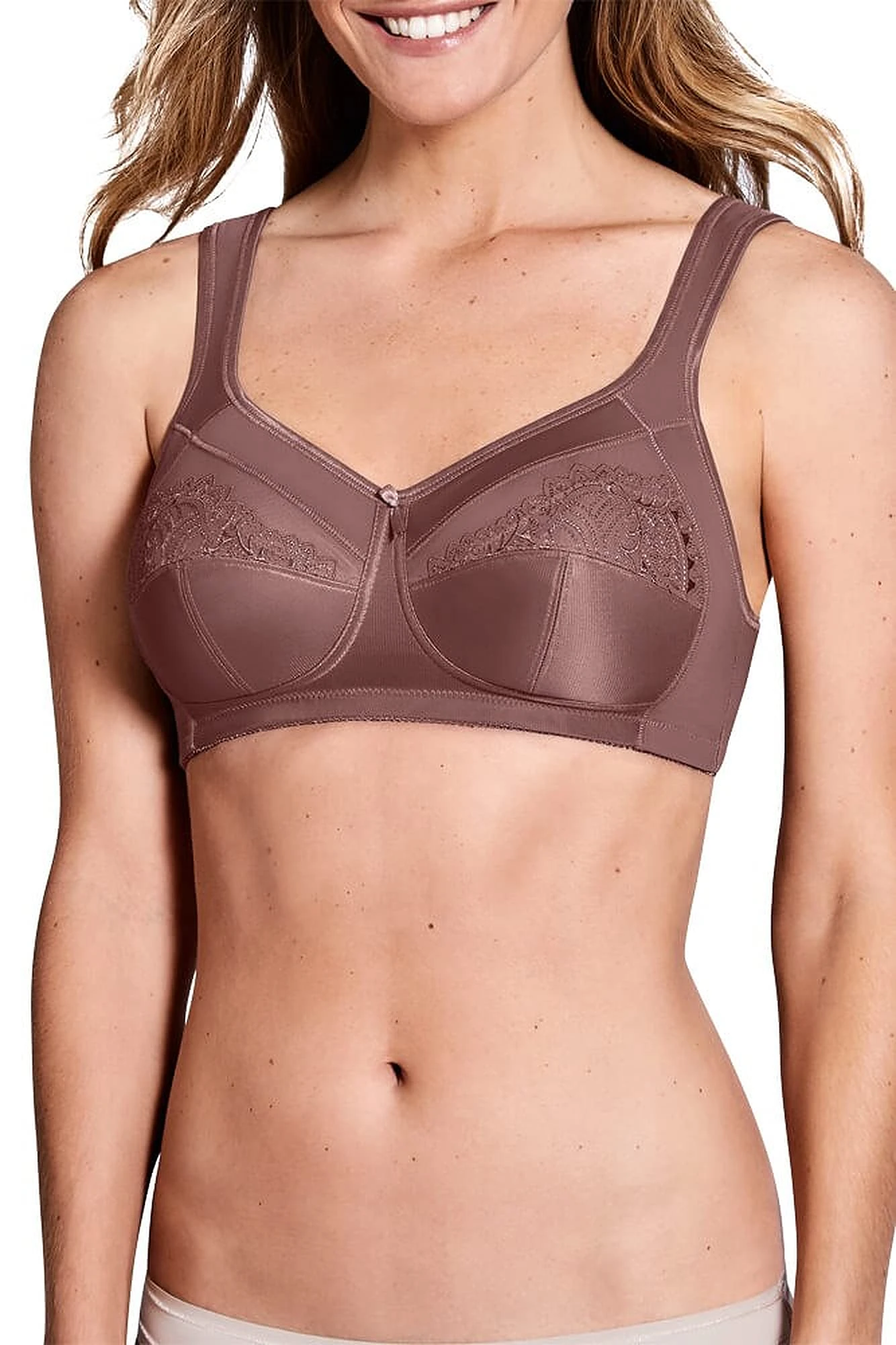 Amoena Isadora Wire Free Bra - Rose Taupe - 34DDD