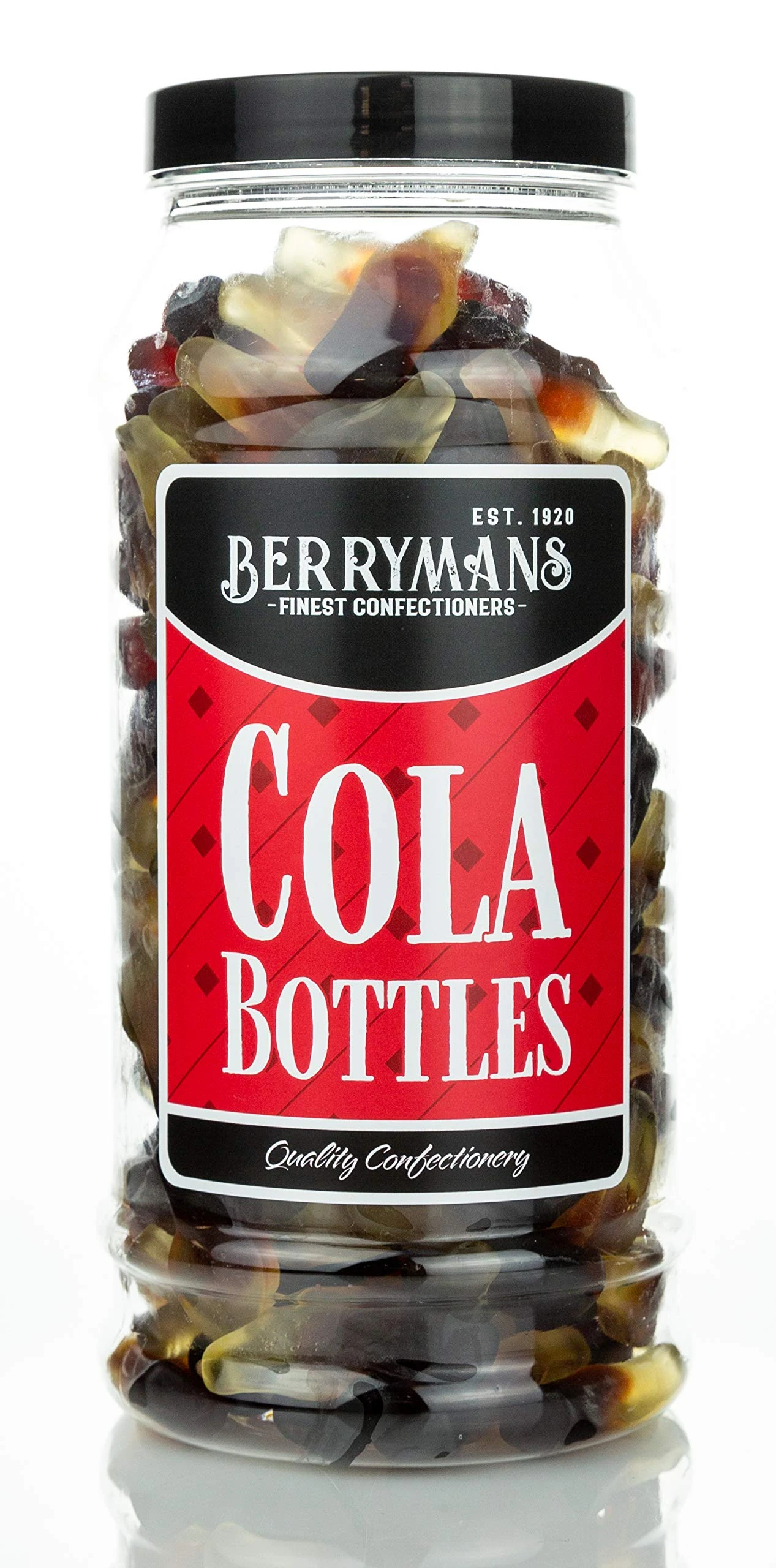 Original Cola Bottles Retro Sweets Gift Jar by Berrymans Sweet Shop - Classic Sweets, Traditional Taste.