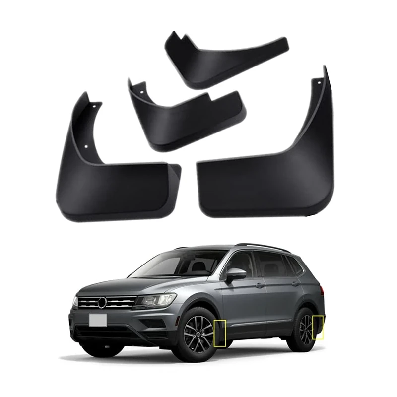 Mud Flaps Kit for 2018 2019 2020 2021 Volkswagen VW Tiguan Mud Splash Guard Front and Rear 4-PC Set by TOPGRIL
