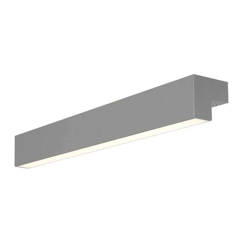 SLV Wall and Ceiling-Mounted Light L-LINE 60 LED/Interior Ceiling and Wall Lighting, LED spot, Surface-Mounted Light, Wall-Mounted Light, Ceiling Spotlight / IP44 3000K 10W 820lm Grey 120 Degrees