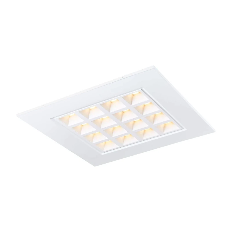 SLV recessed Ceiling Light PAVANO 620x620 / LED spot, floodlight, Ceiling Spotlight, Ceiling Light, recessed Light, Indoor Lighting / 3000K 3200lm White 100 Degrees