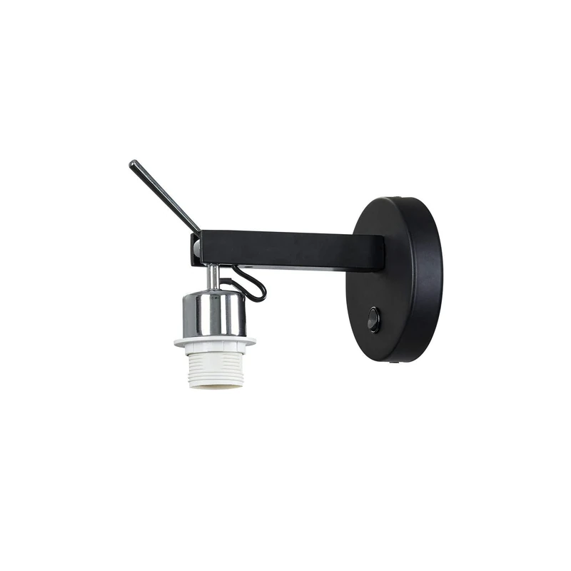 SLV Wall-Mounted Light FENDA E27 / Internal Wall Illumination, Surface-Mounted Light, Wall-Mounted Light, Ceiling Spotlight / E27 40W Black