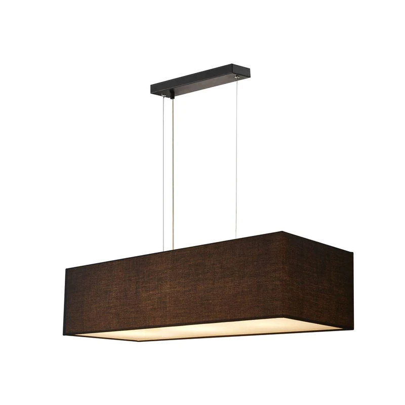 SLV ACCANTO Square Pendant Light E27 / Living Room lamp, Indoor Lighting, Dining Room Drop Light, LED, Ceiling Light / E27 40W Black