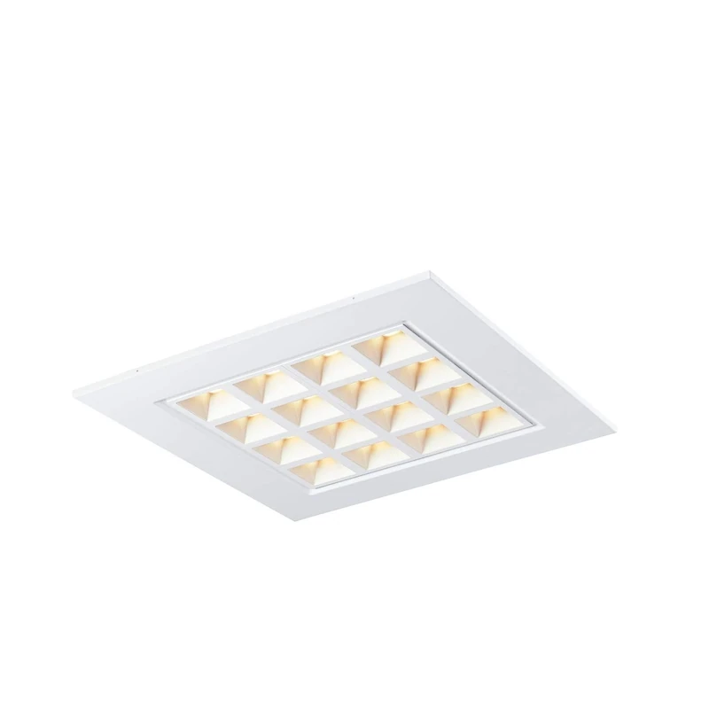SLV recessed Ceiling Light PAVANO 600x600 / LED spot, floodlight, Ceiling Spotlight, Ceiling Light, recessed Light, Indoor Lighting / 3000K 3200lm White 100 Degrees