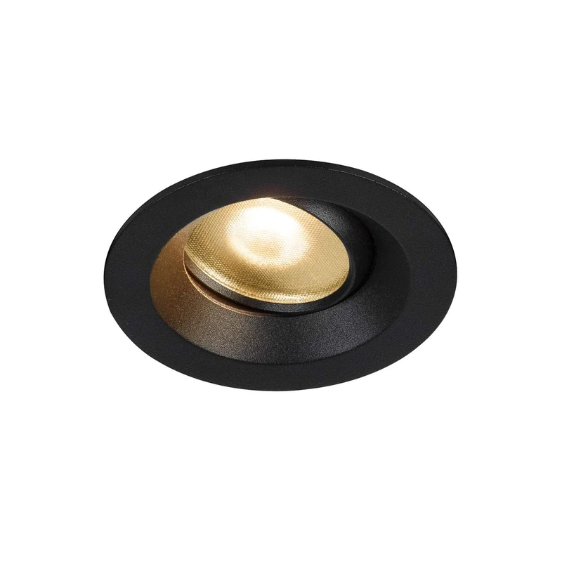SLV recessed Ceiling Light DINGILO/LED Spotlight, floodlight, Ceiling Spotlight, recessed Light, Indoor Lighting / IP20/IP44 2700K 4.4W 330lm Black 40 Degrees