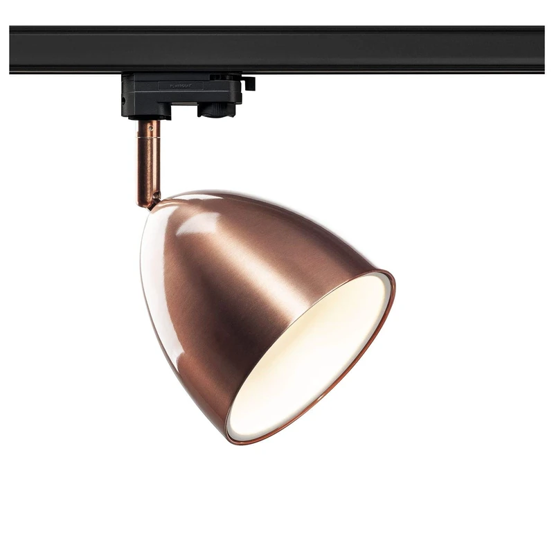 SLV 3-Phase System Light para Cone 14 QPAR51 / Spotlight, LED spot, Ceiling Spotlight, Ceiling Light, Track System, Interior Lighting / GU10 25W Copper
