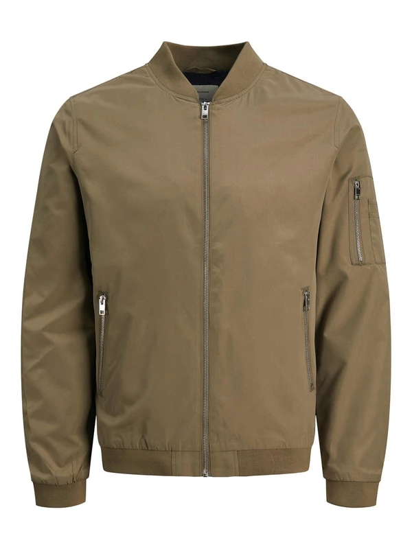 JACK & JONES Mens Bomber Jacket Dusky Green M