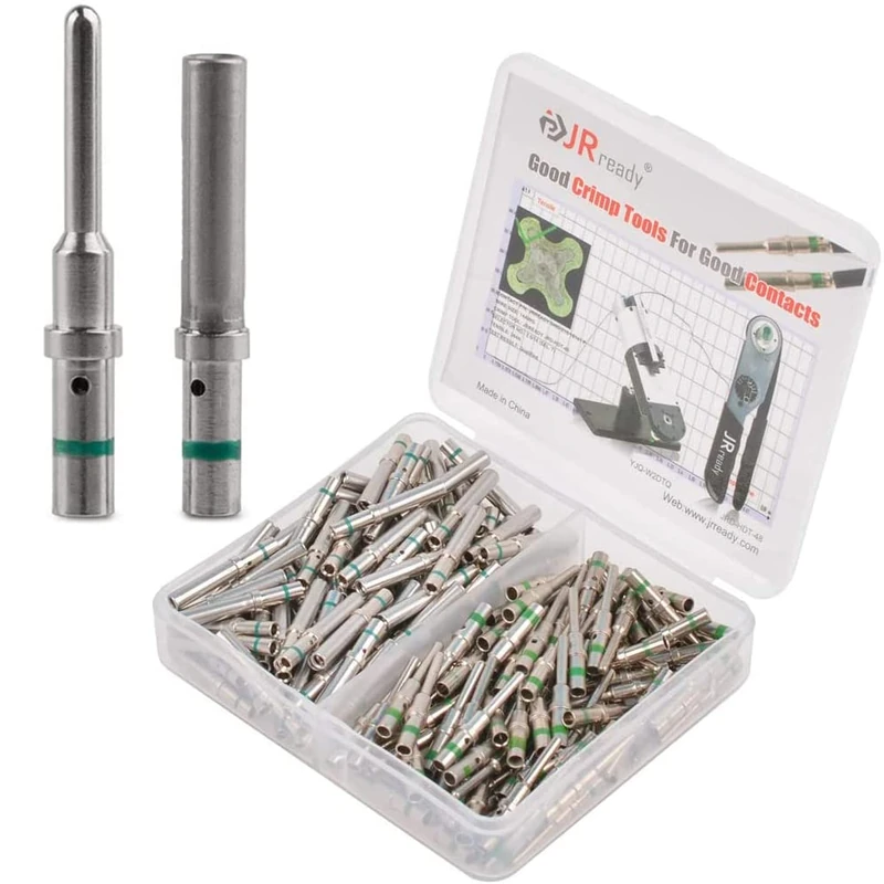 Deutsch Terminal Kit Contact Size 16, 100 Pair Male 0460-215-16141/Female 0462-209-16141 Solid Contacts Wire Gauge 14 by JRready