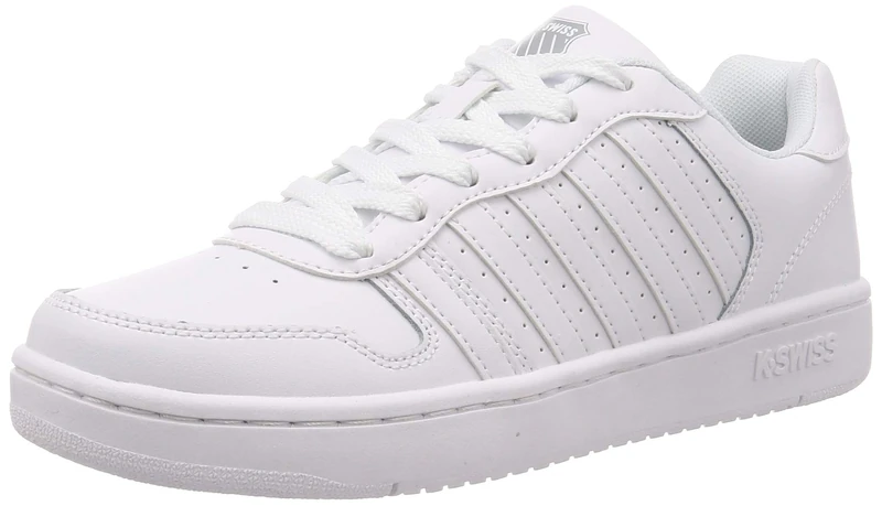 K-Swiss Men's Court Palisades Trainers, White Grey M, 12 UK