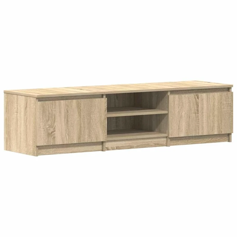vidaXL TV Cabinet Entertainment Centre Sideboard Media HiFi Unit Living Room Furniture Home Storage Chest 140x40x35.5cm Sonoma Oak Chipboard