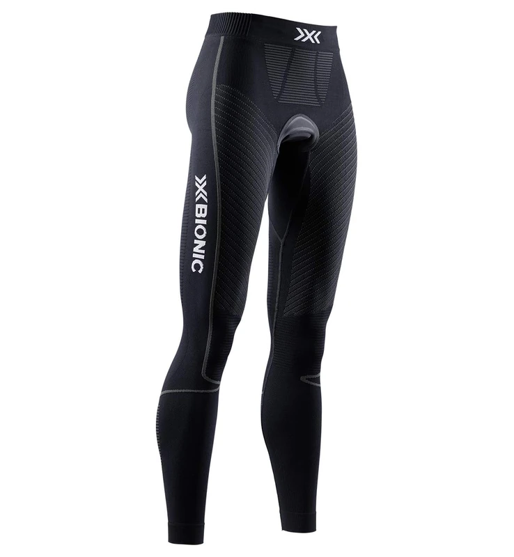 X-BIONIC INVENT 4.0 Cycling Pants Women Long Cycling Pants Trousers Tights Legging with Highly Breathable Sponge Padded - Black/Charcoal, M
