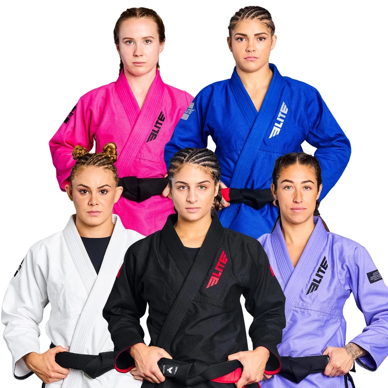 Elite Sports Ultra-Light Women's BJJ GI - IBJJF Jiu-Jitsu GI for Women (See Special Sizing Guide) - Black - Small
