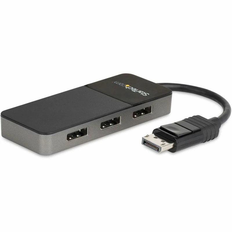 StarTech.com 3-Port DisplayPort 1.4 Splitter, DisplayPort to 3x DP Multi-Monitor Adapter, Triple 4K Computer MST Hub, USB Bus-Powered, Windows Only (MST14DP123DP)