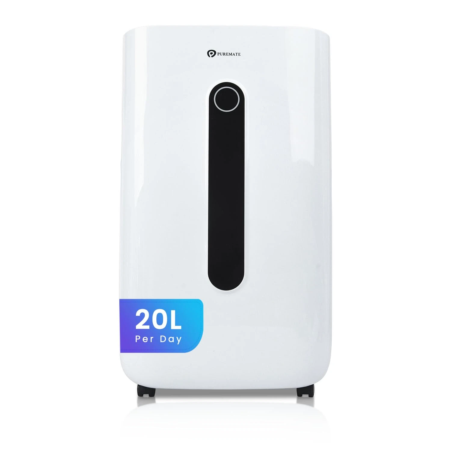 PureMate 20L Dehumidifier for Home, Adjustable Humidity Sensor, Digital Display, Large 6.5L Tank, Continuous Drainage, Sleep Mode, Laundry Drying, 24H Timer, Ideal for Damp & Condensation