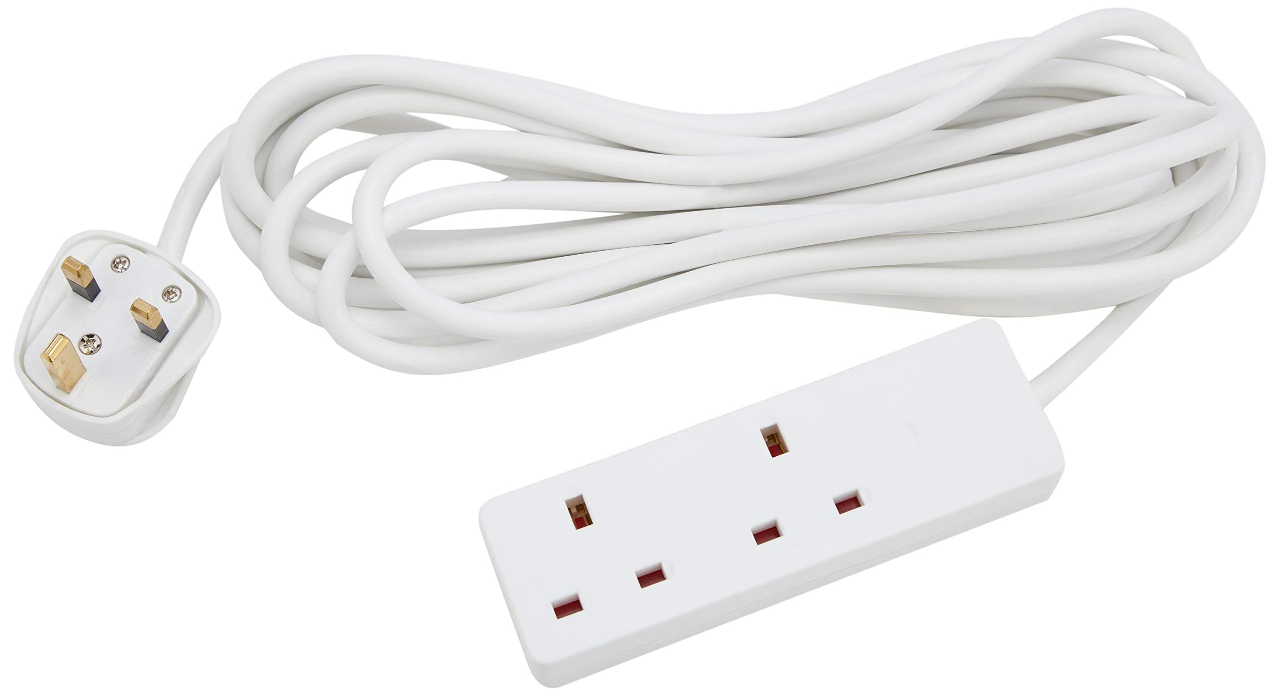 PRO ELEC PELB1915 2 Gang Extension Lead 5m, White