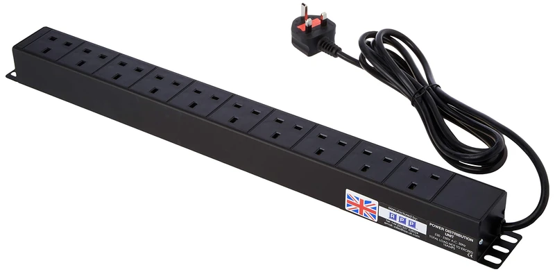 Pro Elec XH10 10 Way PDU, Horizontal Rack Mount