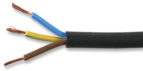 Pro Elec PEL01081 1.00 mm2 3183Y 3-Core mains Cable, 10A, Black, 100 m