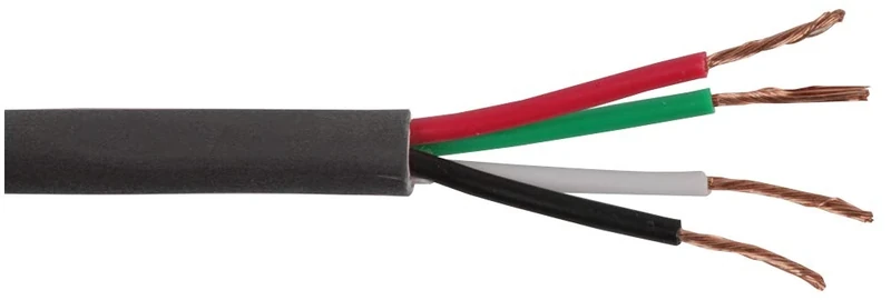 Pro Power 4CSPKCBL1.50 mmBLK100 m 4-Core Unscreened Speaker Cable, 30/0.24 mm, Black, 100 m