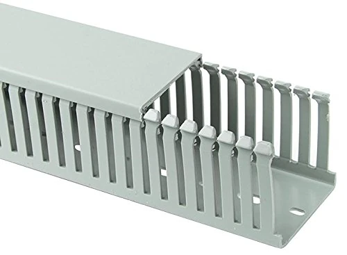 Pro Power GF-A6/4 60 X60 60x60 mm Narrow Open Slot Trunking, Grey, 2 m, Pack of 4