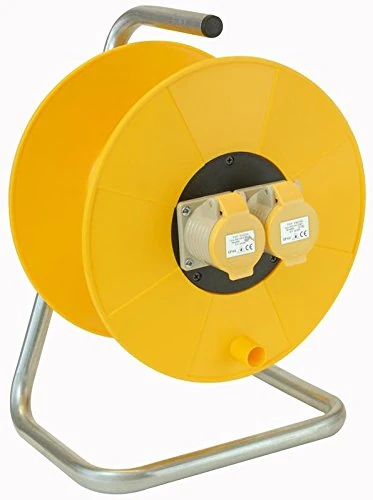 PRO ELEC 8061 110V EmPty Cable Reel, Twin 16A Sockets