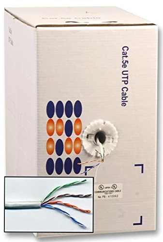 Pro Power CAT5EULVER 5.2 mm Cat5e Network 4 Pair Cable, PVC, 305 m