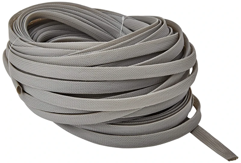 Pro Power PET15 GREY 50 m Expandable Braided Sleeving, Grey, 15-27 mm, 50 m Reel