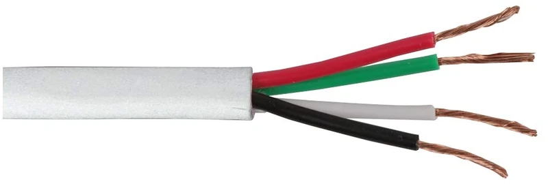 Pro Power 4CSPKCBL1.50WHT50 m 4-Core Unscreened Speaker Cable, 30/0.24 mm, White, 50 m