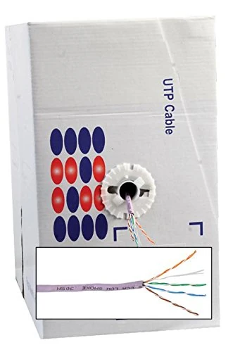 Pro Power NETWORKCCALS UTP 4-Pair Network Cable, Low Smoke, Purple, 305 m