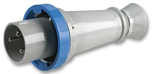 PRO POWER 63A 240V CEE Plug | 2P+E | IP67 Rated | Cable Mount | Blue – PEW6363SVA