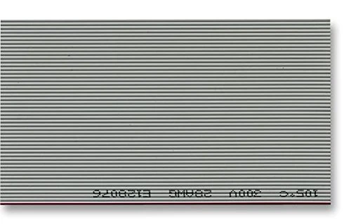 PRO POWER 50-Way 1.27mm PVC Flat Ribbon Cable – 30.5m Reel, Grey with Blue Polarity Line – UL2651 Approved