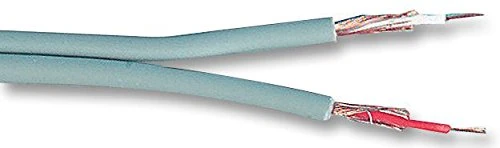 Pro Power JY-1066 GREY Twin Individually Screened Audio Cable, Grey, 10/0.12 mm, 100 m Reel