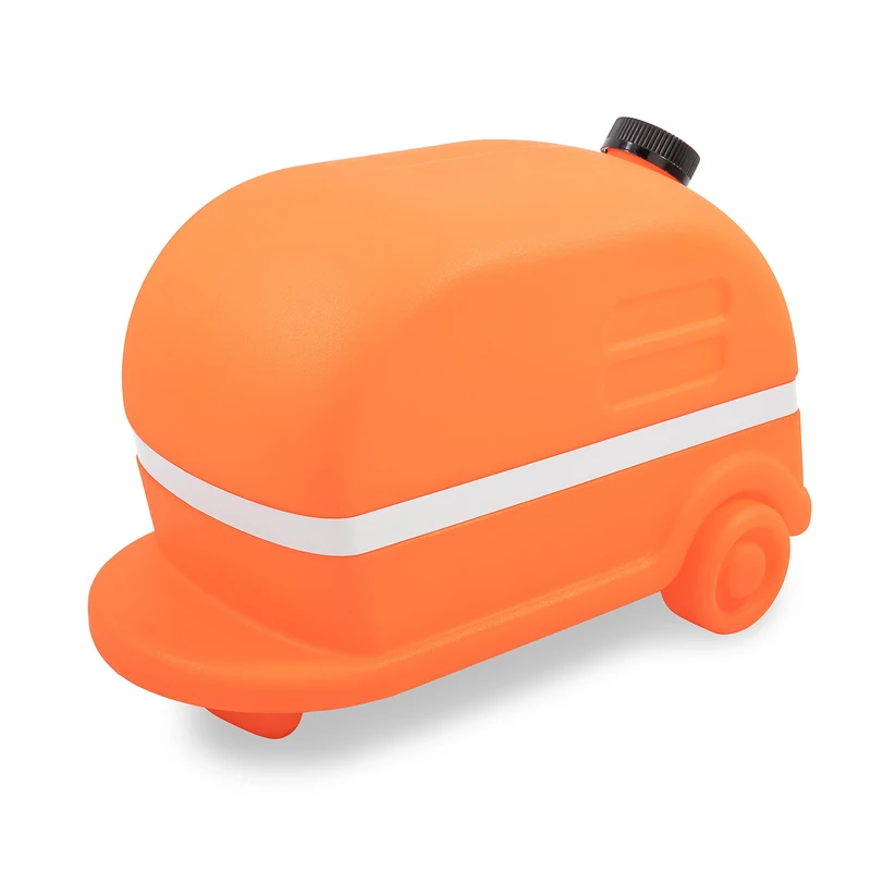 Camco Orange Retro Camper RV Sewer Weight-Safely Secures Your 4-in-1 Adapter in Place at Dump Stations-Features a Fillable Tank and Reflective Tape (43100)