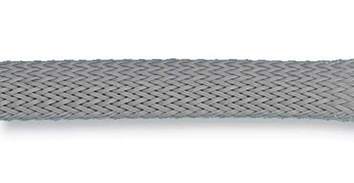 PRO POWER Expandable Braided Sleeving, 30mm Diameter, 25m Coil – Grey Polyester Cable Protection Sleeve – 3223127