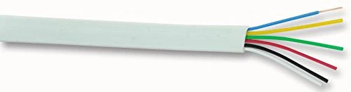 Pro Power FCC-68 6C WHITE 100 m FCC-68 6-Core Telephone and Data Cable, White, 100 m Reel