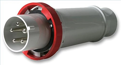 PRO POWER 125A 415V Cable Mount CEE Plug, 3P+N+E, Red, IP67 – PEW12565SVA
