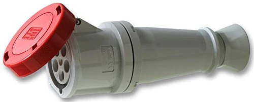 Pro Power PEW6365PVA Connector, Red, 63A, 415V, 3P+N+E, IP67