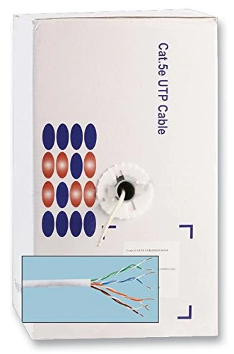 Pro Power PP7107 Cat5e Cable, UTP, White, 100 m Reel