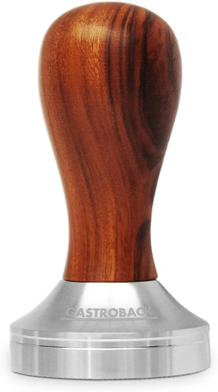 GASTROBACK #90614 Espresso Tamper, Barista Profi, Suitable for all Portafilter with Diameter 51 mm, Heavy Stainless Steel Design with Wooden Handle