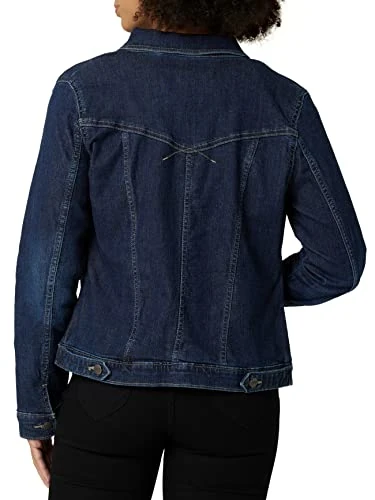 Riders by Lee Indigo Women's Denim Jacket, Drenched-Dark Blue, XS