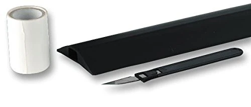 Pro Power PLCC2/B 9 m Floor Cable Protector, Twin Channel, Black, 2x 11 mm Diameter, 9 m