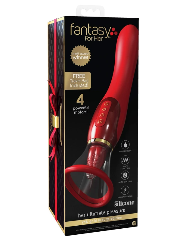Pipedream Fantasy for Her Her Ultimate Pleasure Holiday Version Red One Size
