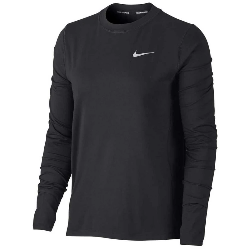 Nike CU3277-010 W NK DF ELEMENT CREW Sweatshirt Women's Black/Reflective Silv M - Image 1