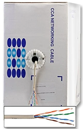 Pro Power UTP CCA 305M Networking Cable, UTP CCA Conductors, Grey, 305m Reel