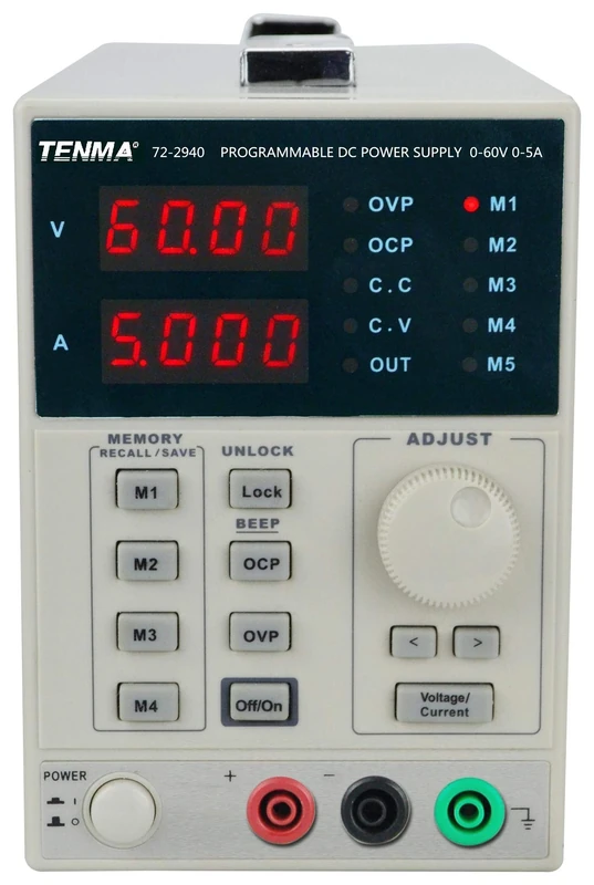 MULTICOMP PRO Programmable DC Bench Power Supply – 60V, 5A, Single Output, Low Noise & Ripple, Digital Control, USB Interface, 300W, Ideal for Test & Measurement – 72-2940
