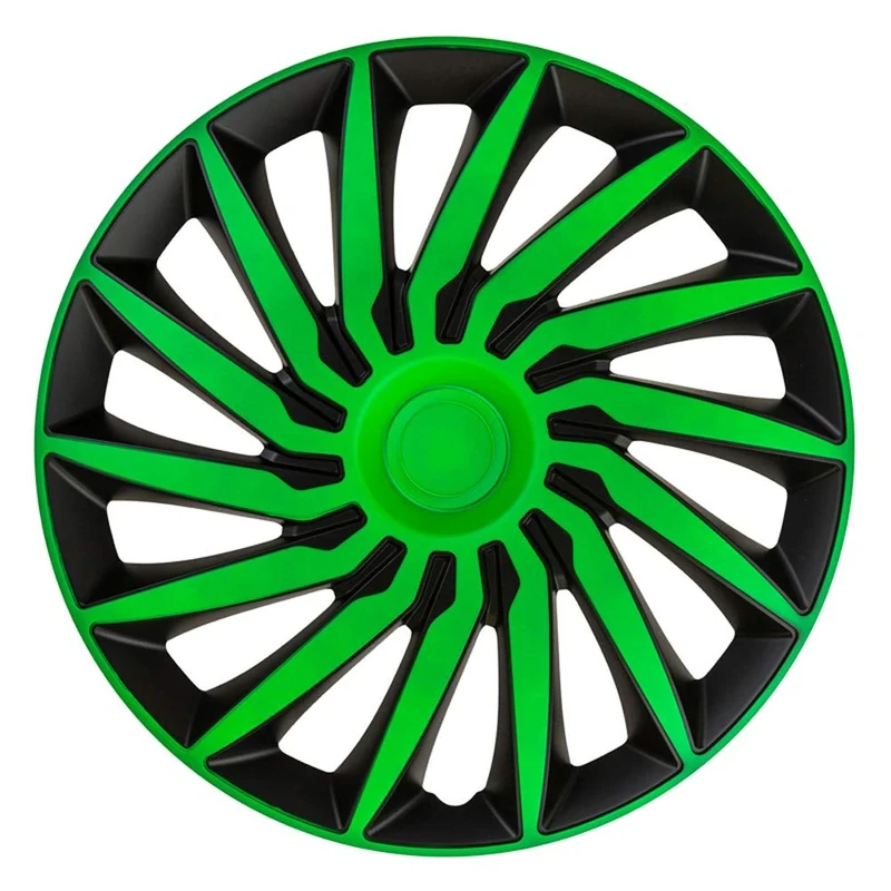 AutoStyle Set wheel covers Kendo 14-inch black/green