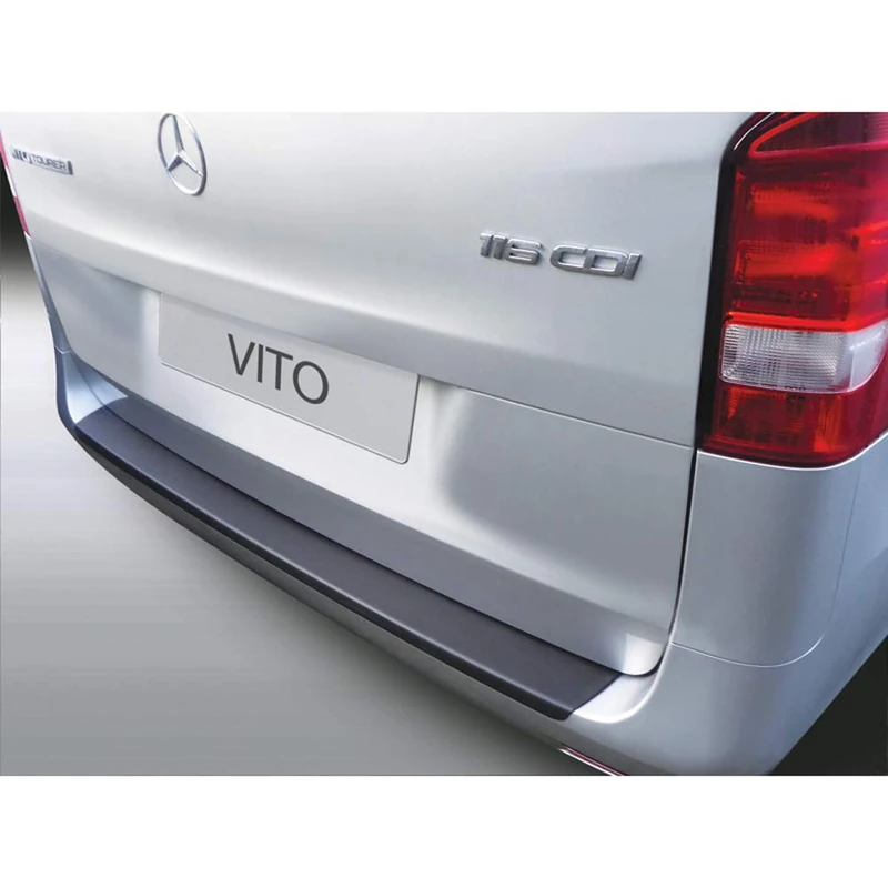 RGM ABS Rear bumper protector compatible with Mercedes Vito/V-Class/AMG/Viano Facelift 3/2019- Black