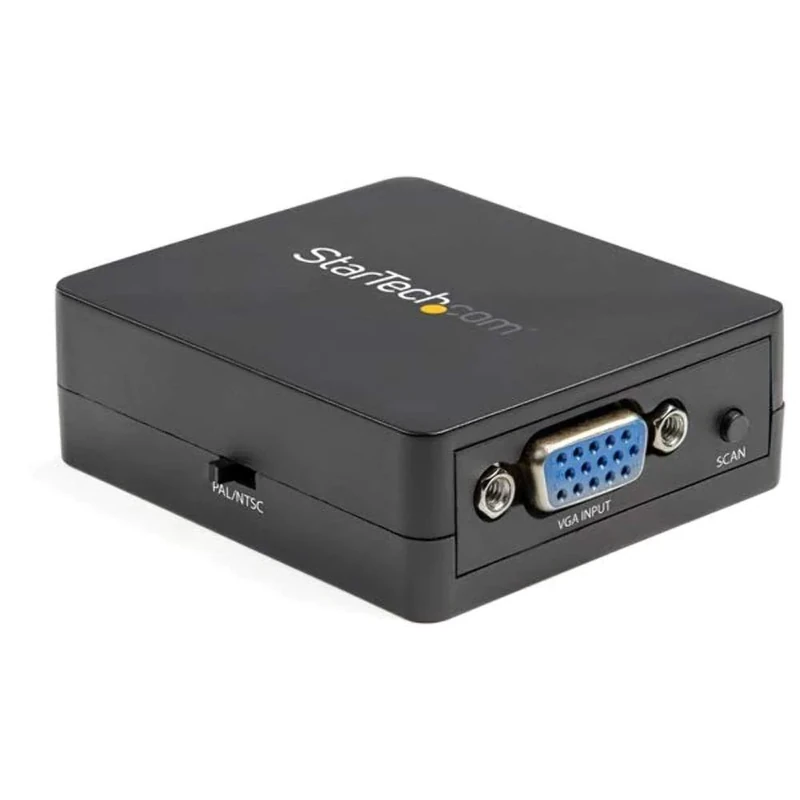 StarTech.com 1080p VGA to RCA Converter - PC to TV - USB Powered S-Video Converter with Dynamic Scaling (VGA2VID2) - Image 1