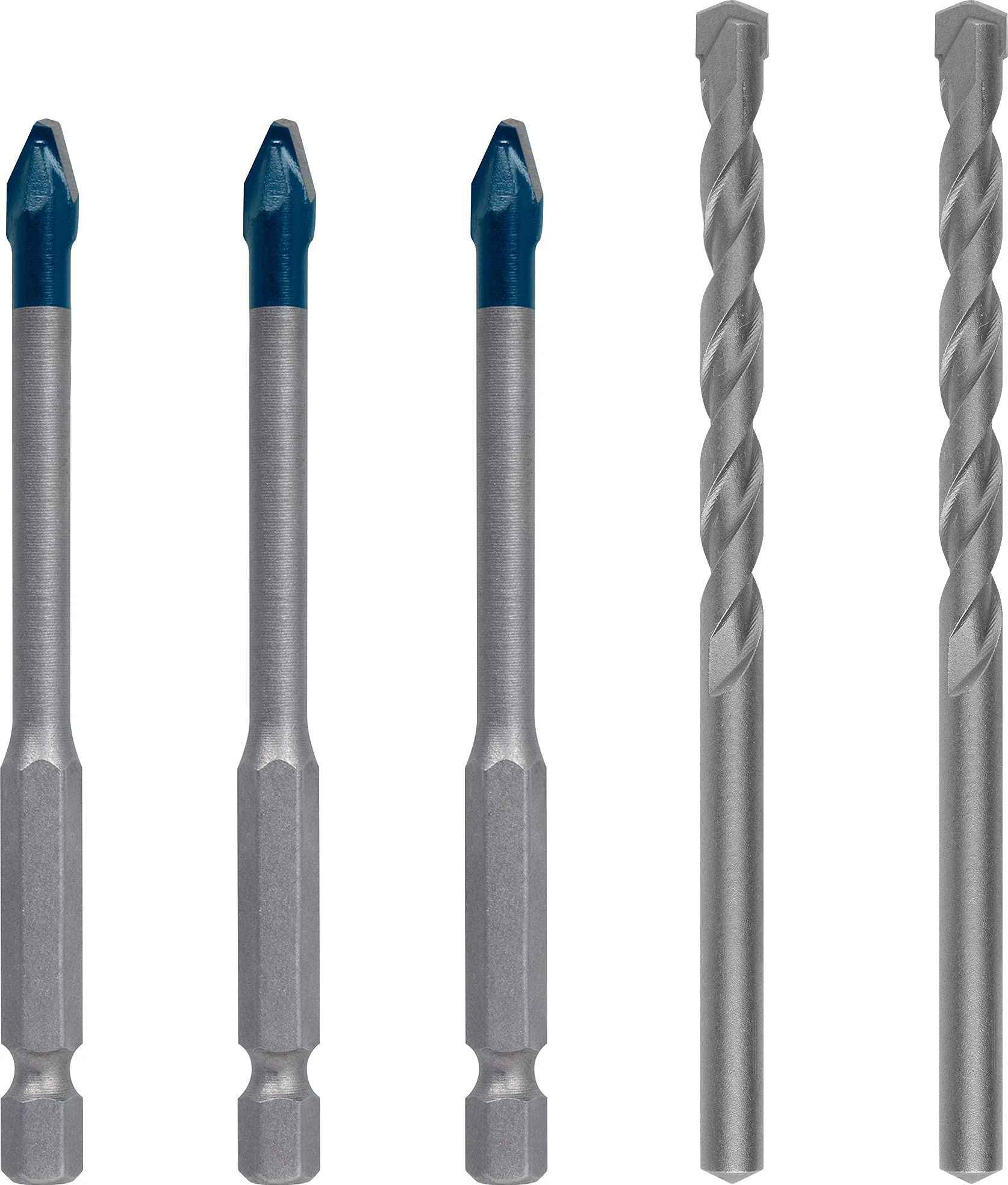 Bosch 5x EXPERT HEX-9 Hard Ceramic Drill Bit Set (for Hard tiles, Soft tiles, Ø 6 mm, Professional Accessory Impact Drill/Driver, Rotary Drill/Drivers)